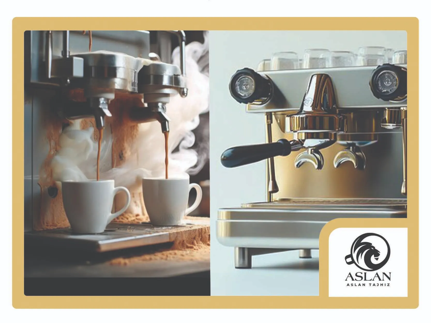 مقایسه اسپرسوساز صنعتی نو و دست دوم (aslantajhiz.com)